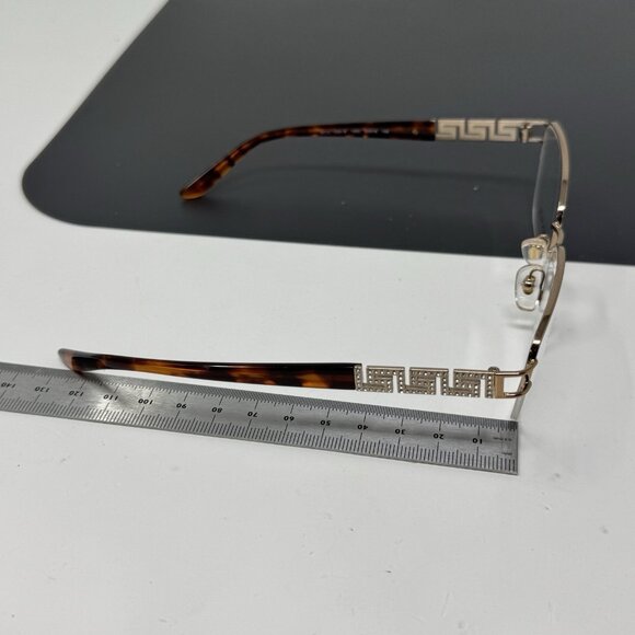 Versace Italy MOD 1220-B 1052 52-16-135 GOLD TORTOISE EYEGLASSES - Picture 10 of 13